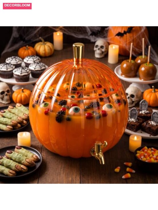 Other - Pumpkin Drink Dispenser 1.3 Gallon Plastic Halloween Thanksgiving Party Beverage